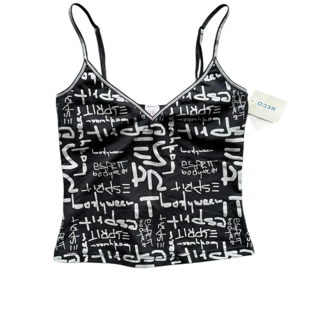 Y2K Esprit Bodywear NWT Graffiti Baby Cami Tank size Small